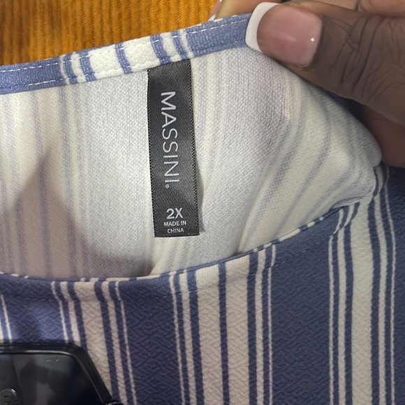 Blue and White Striped Dress - Picture 7 of 7